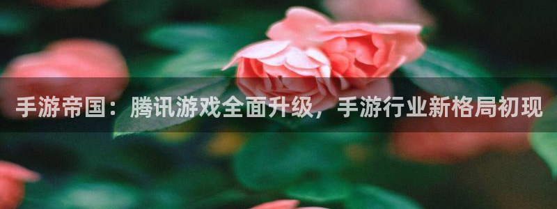V8娱乐平台：手游帝国：腾讯游戏全面升级，手游行业新格局初现