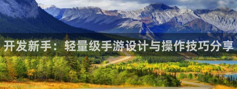 V8娱乐登录：开发新手：轻量级手游设计与操作技巧分享